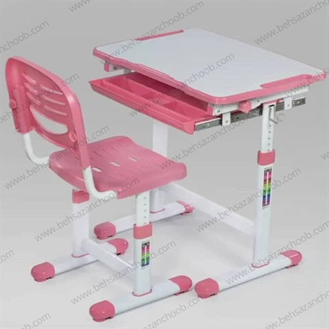 میز تحریر کودک صفحه تاشو صورتی N908